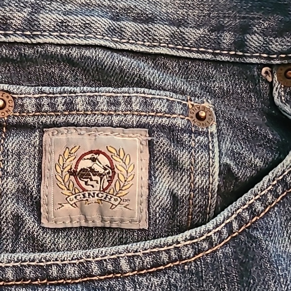 Cinch jeans bootcut Silver/gray Label. Made In Mexico.40"x34".,(1201B)100%cotton - Picture 6 of 16